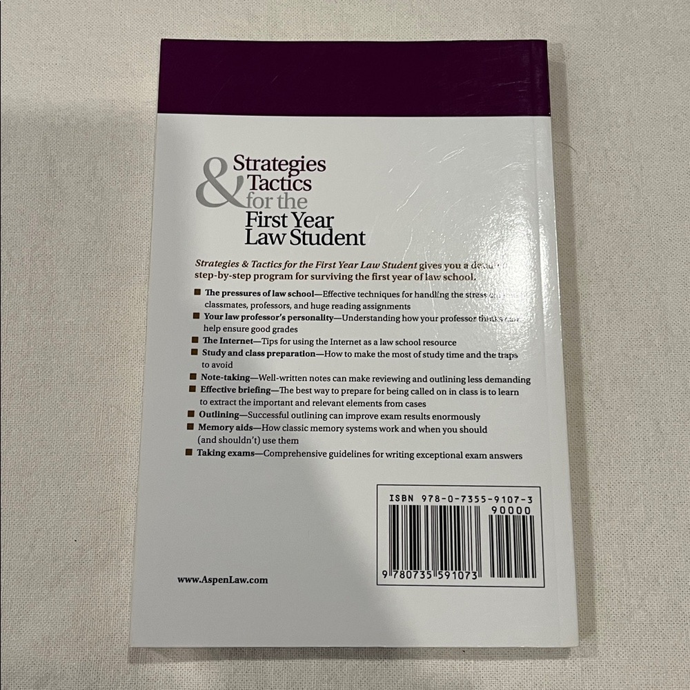Strategies & Tactics for the First Year Law Student Book - Picture 3 of 16